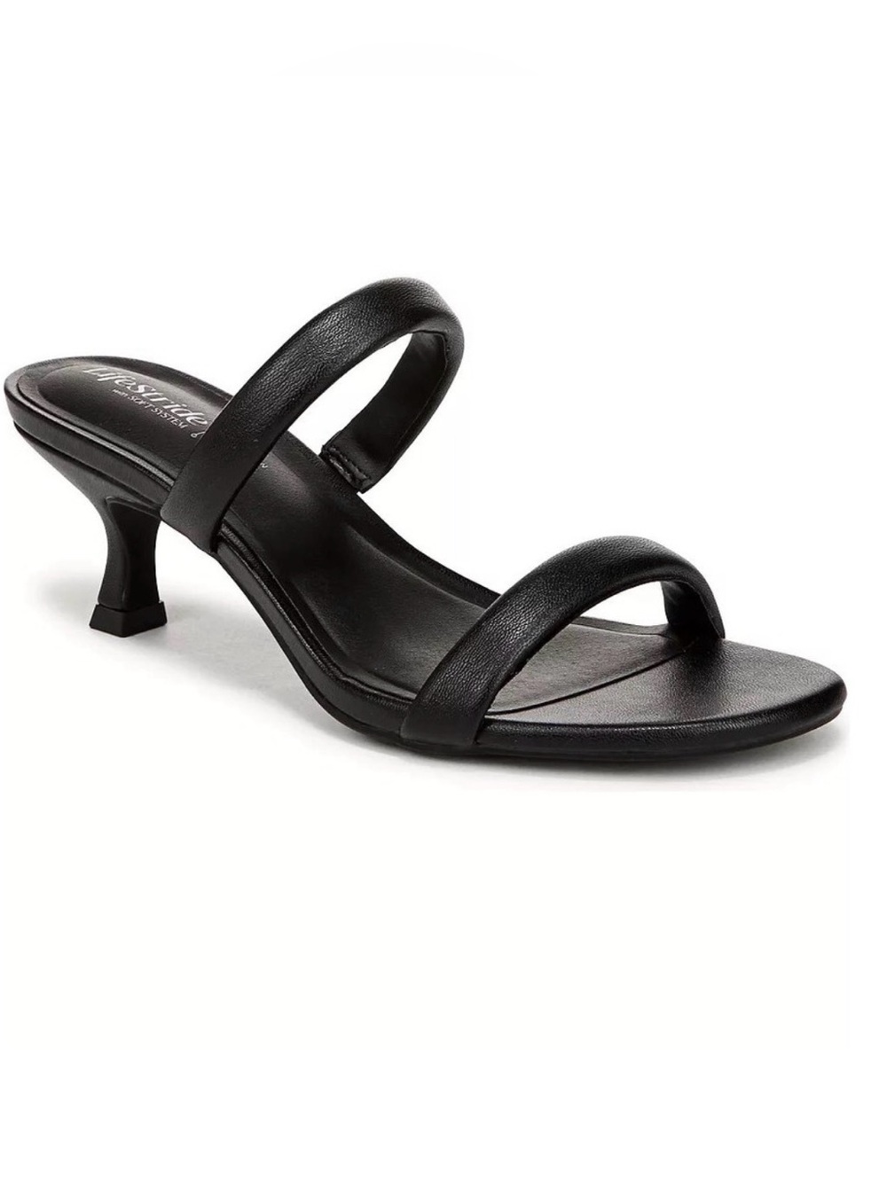 LifeStride Nalani Women’s black padded strap hourglass heel sandal - size 8.5 US - Picture 4 of 5